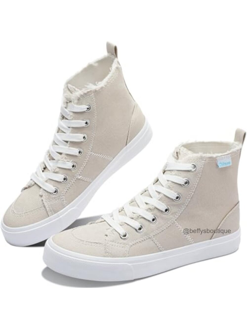 High Top Canvas Sneakers Lace Up Casual Fashion Athletic Shoes